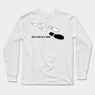 "One Step at a Time" Shoe Footprint Long Sleeve T-Shirt